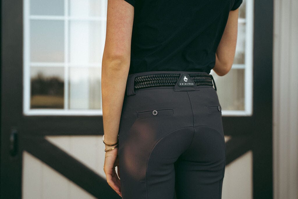 Elastic Braided Leather Belt | Black CriniereLife