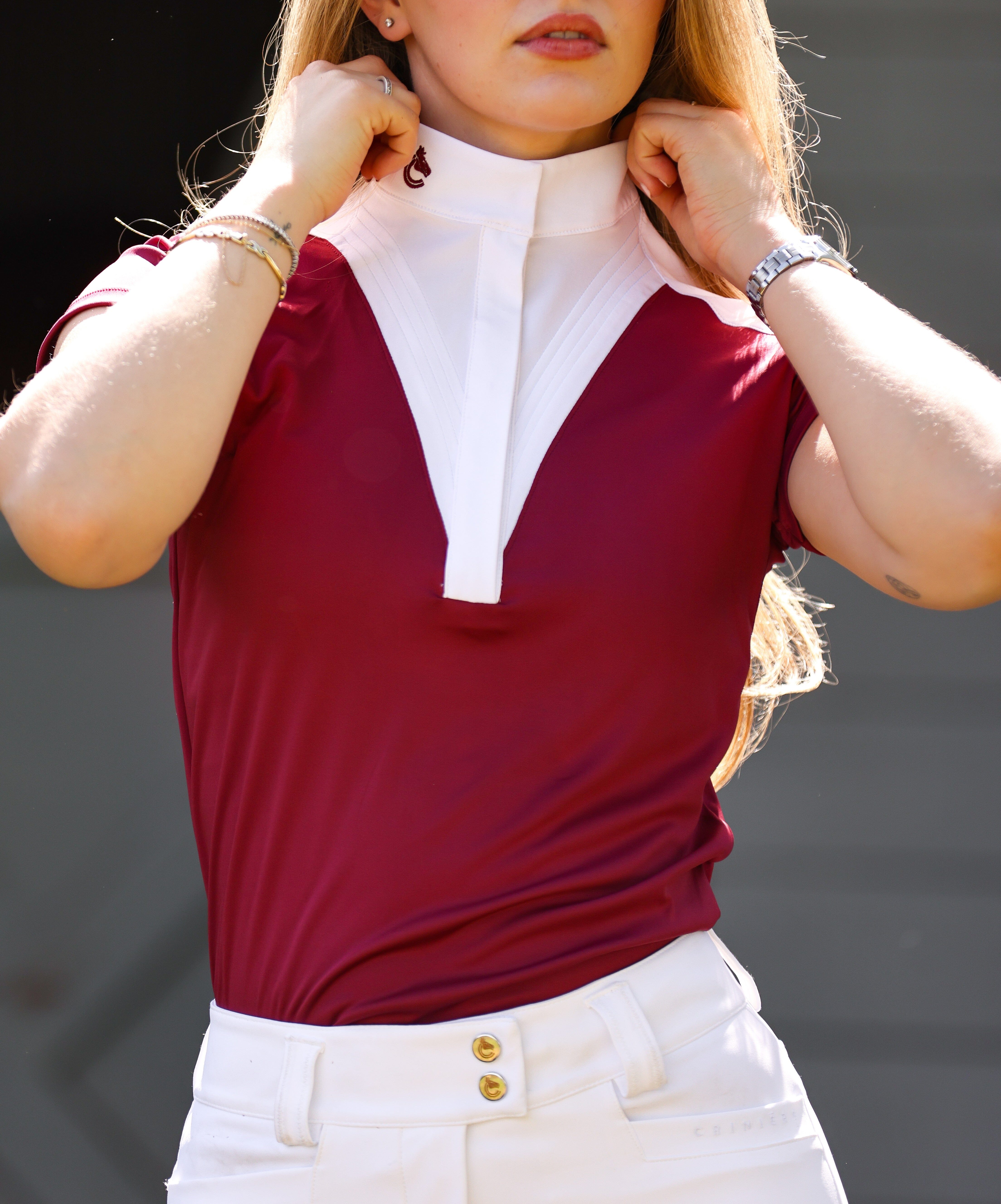 Margot Show Shirt in Burgundy Show Shirts C R I N I Ē R E