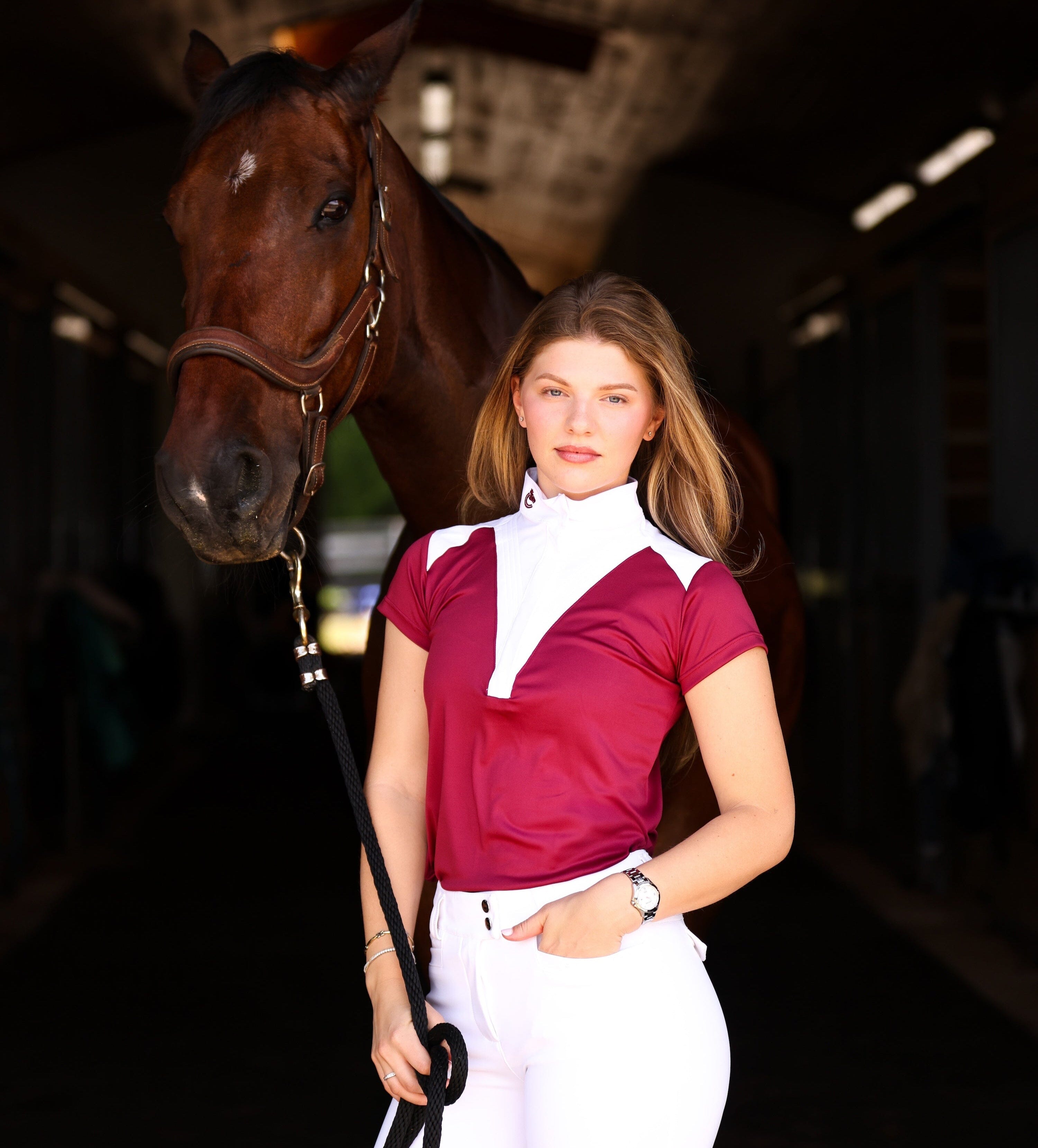 Margot Show Shirt in Burgundy Show Shirts C R I N I Ē R E