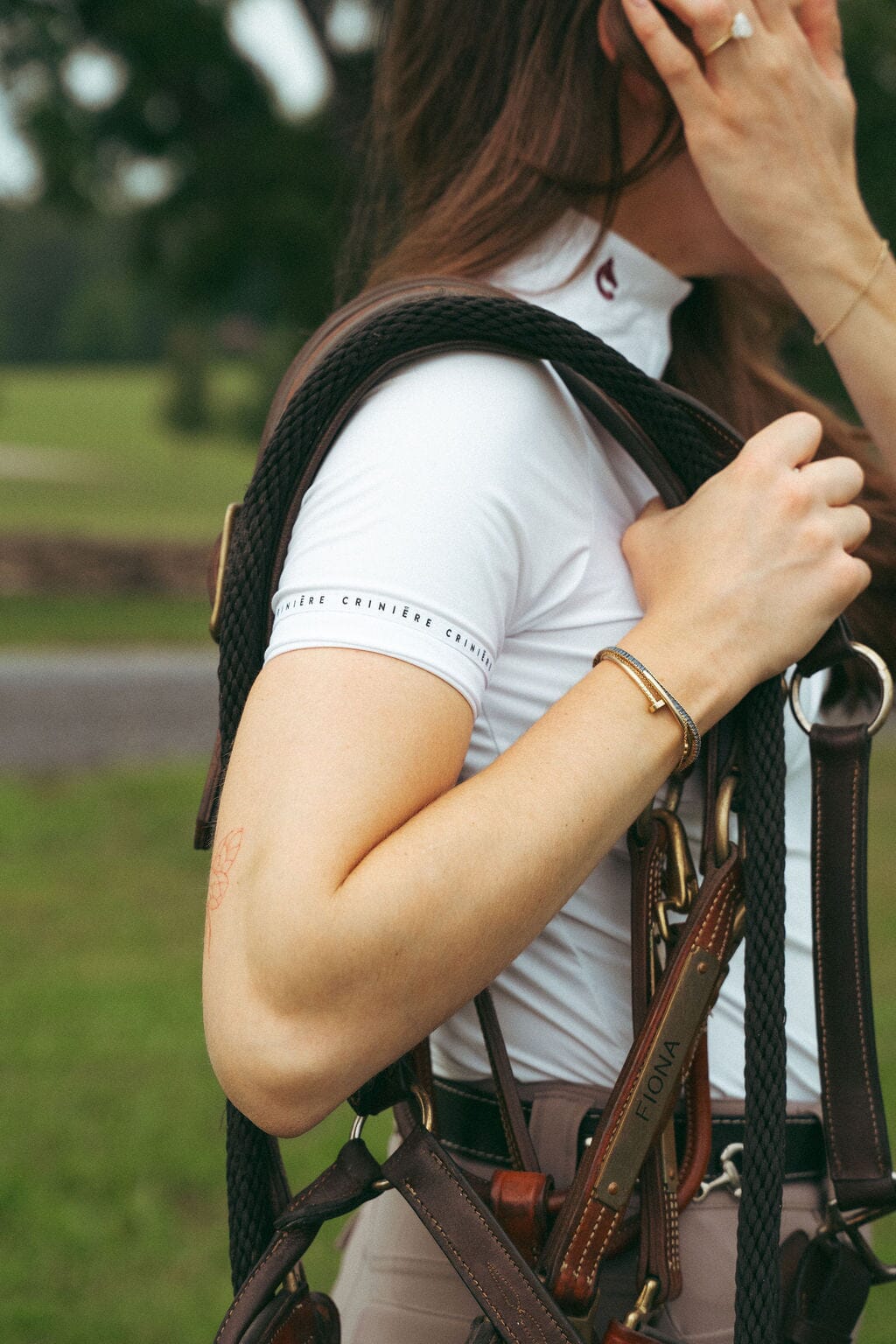 Olivia Show Shirt | Snow White Equestrian apparel C R I N I Ē R E