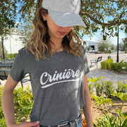 Retro-Style T-shirt Technical Riding T-Shirt C R I N I Ē R E S Grey Female