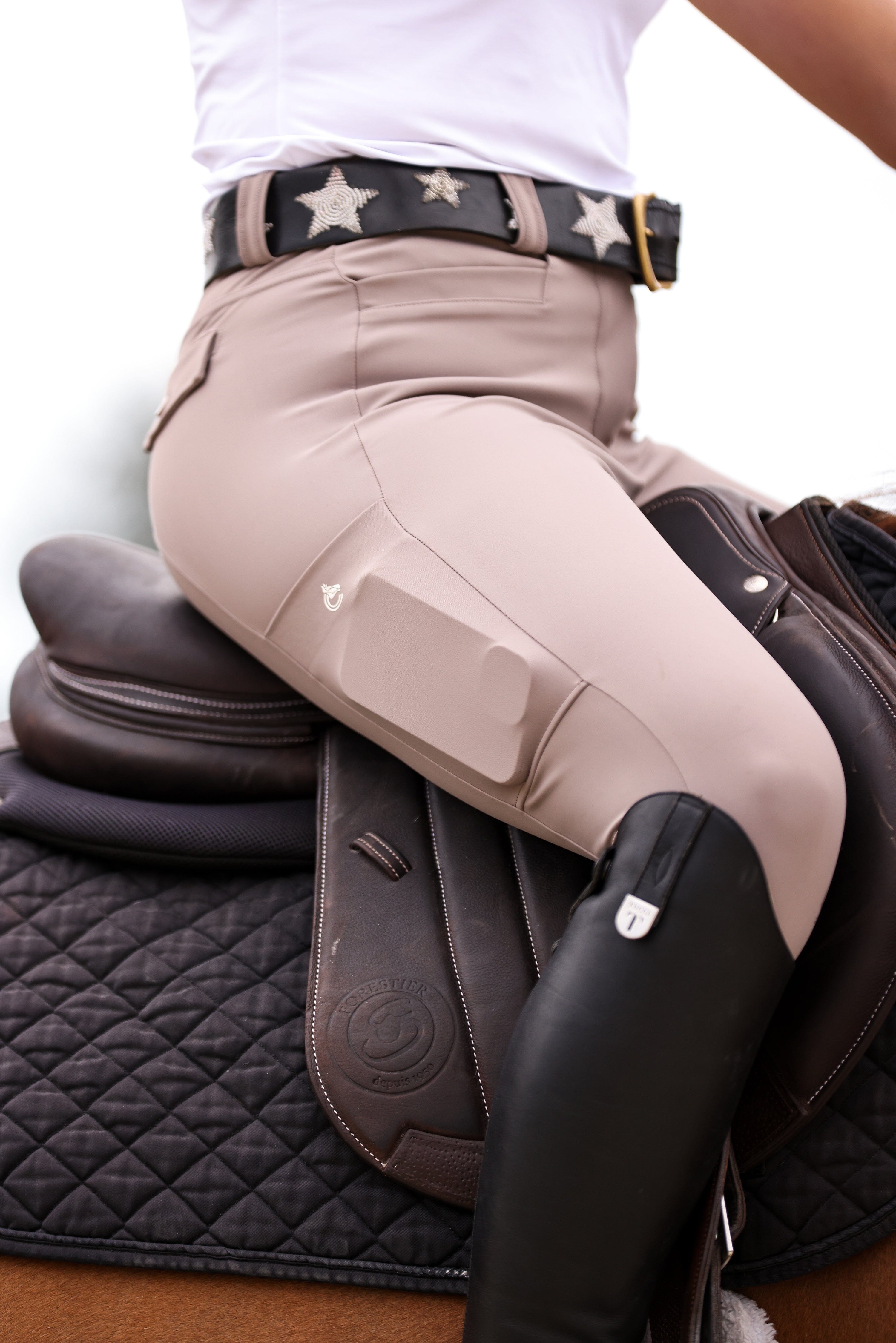 Brianne Lightweight Breeches | Taupe Riding Breeches C R I N I Ē R E Simply Taupe Leg Pocket 20