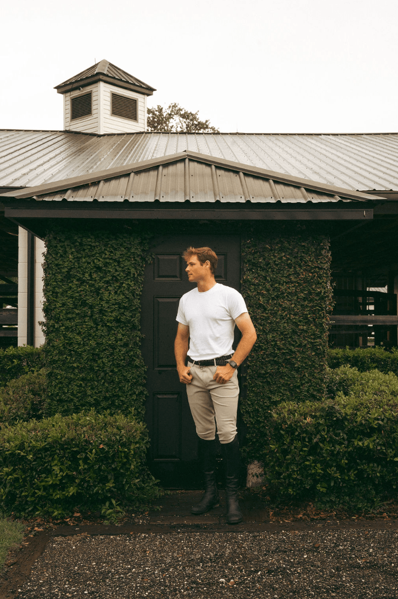 Chadai Men Riding Breeches in Sandy Beige Riding Breeches C R I N I Ē R E 