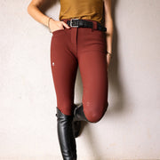 Chloe Lightweight Breeches | Burgundy Riding Breeches C R I N I Ē R E 