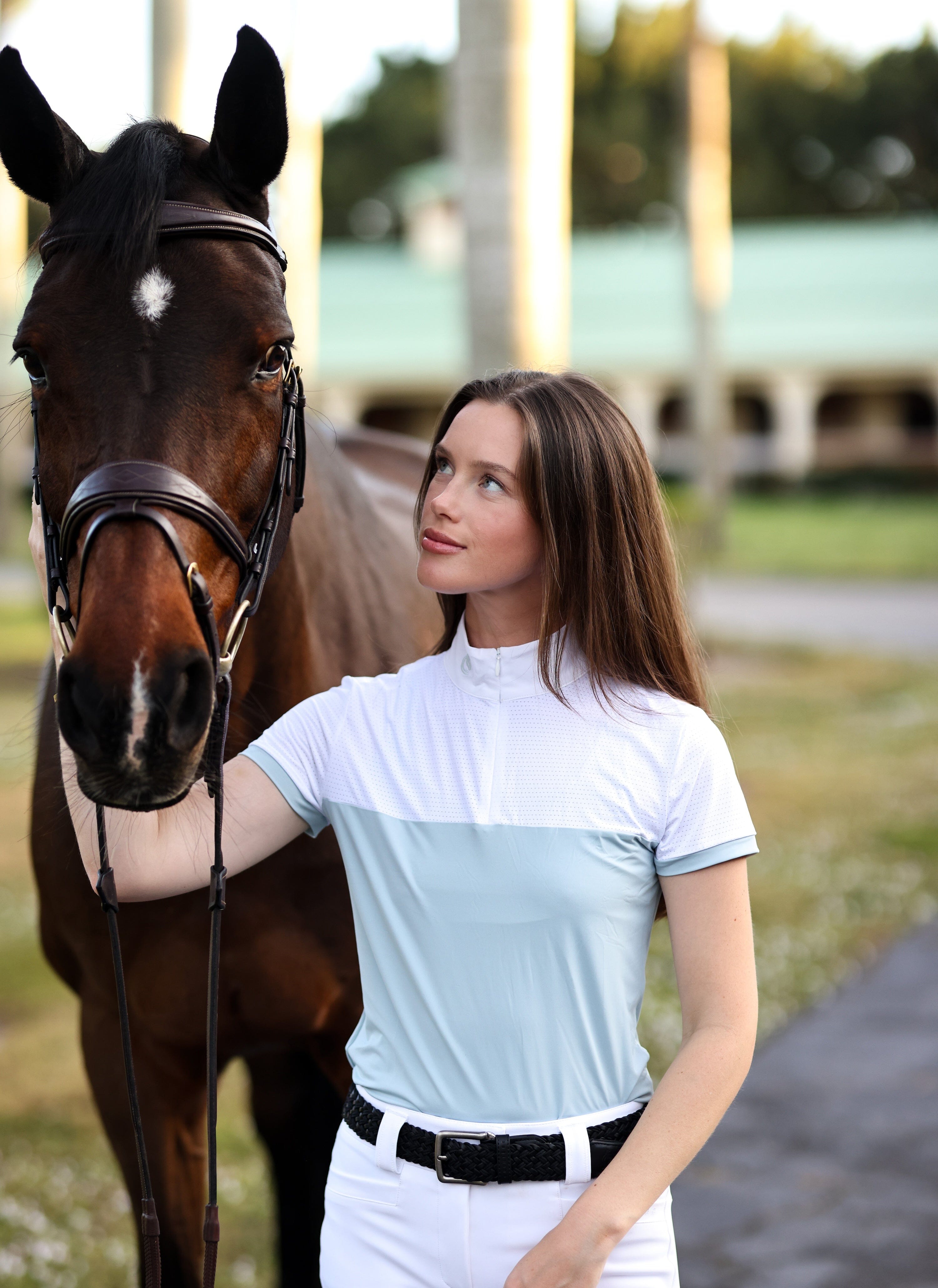 Holly Show Shirt in Baby Blue Show Shirts CriniereLife 