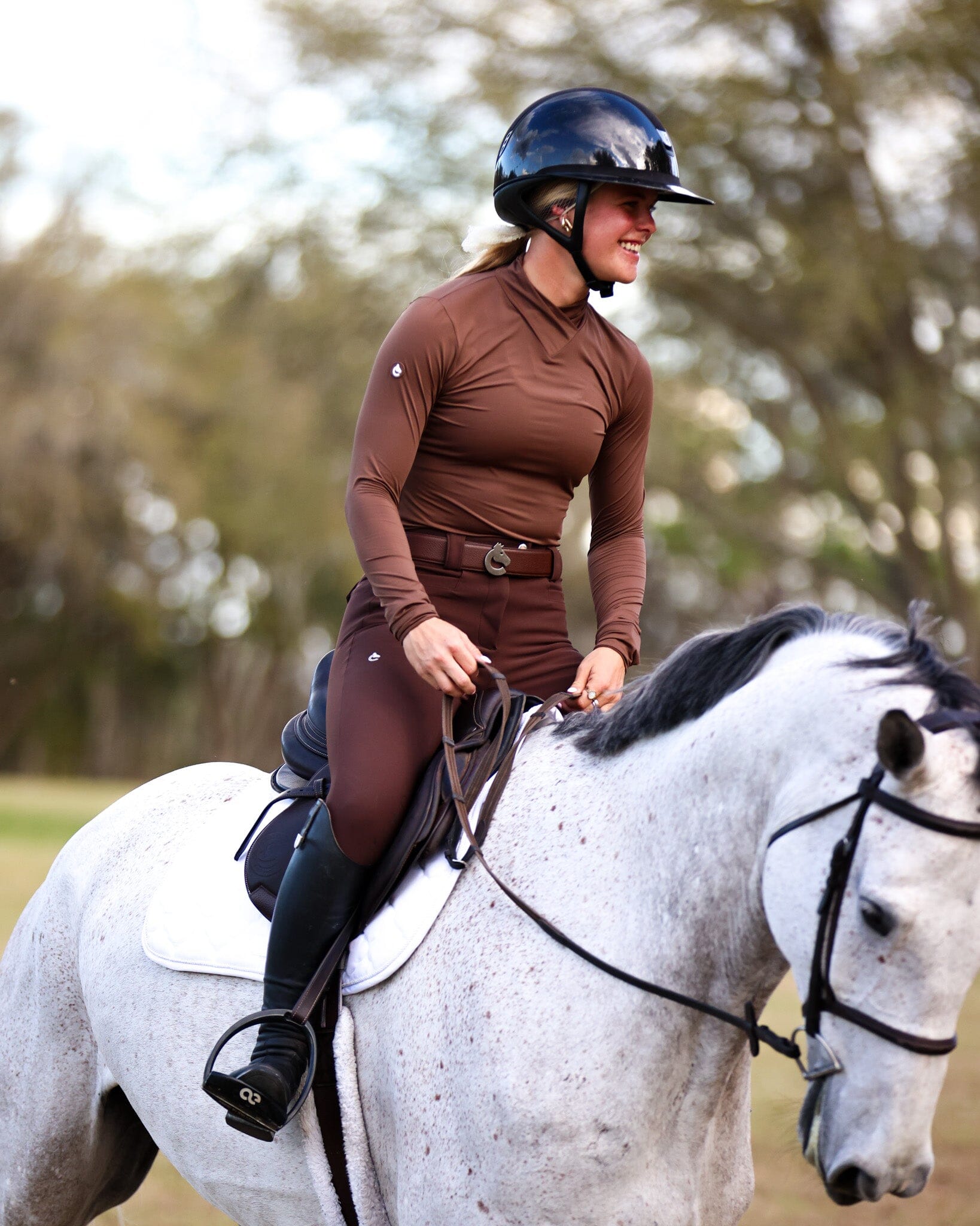 Juliette High Compression Breeches | Mocha Riding Breeches C R I N I Ē R E 