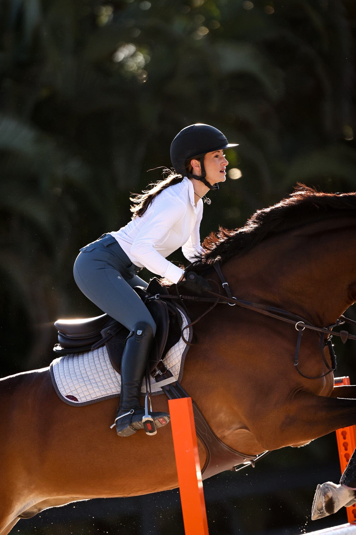 Juliette High Compression Breeches | Slate Blue Riding Breeches C R I N I Ē R E 