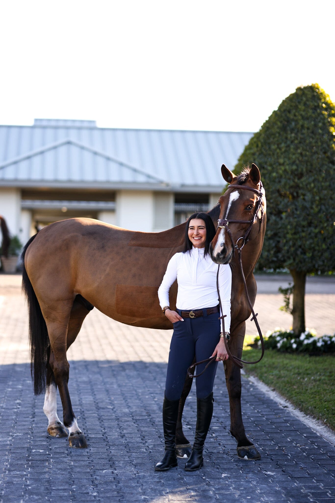 Juliette High Compression Breeches | Steel Blue Riding Breeches C R I N I Ē R E 