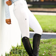 Juliette High Compression Show Breeches in White - Sample Sale Riding Breeches C R I N I Ē R E 