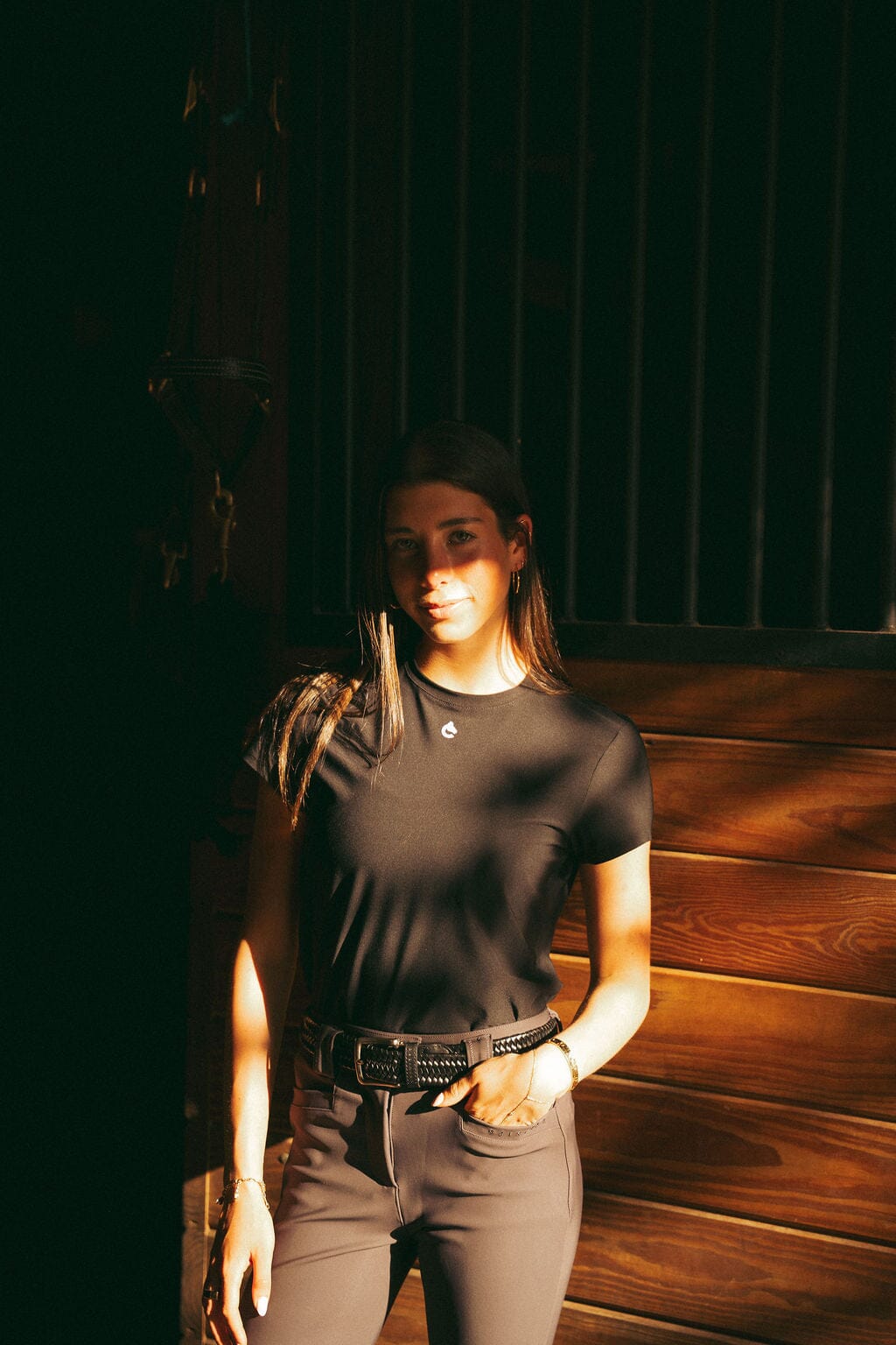 Tara T-Shirt | Black Technical Riding T-Shirt CriniereLife 